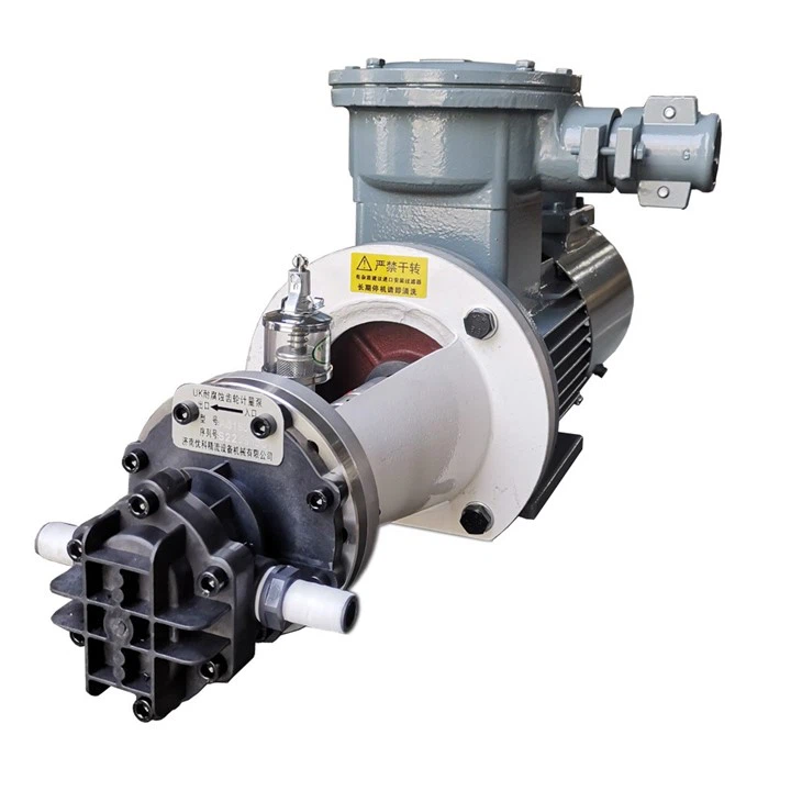 PEEK Composite Material Chemical External Gear Pump With Ex-proof